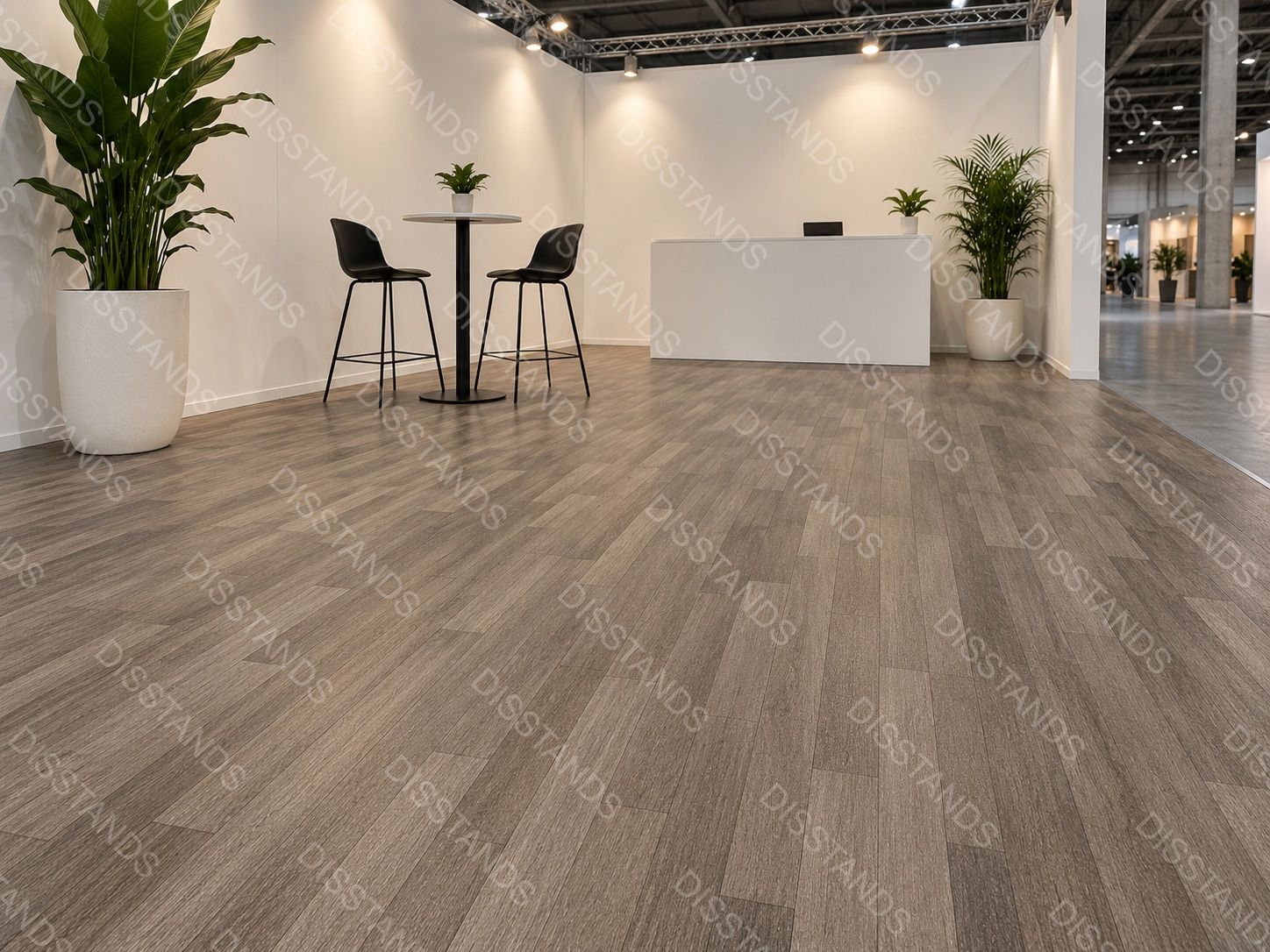 Suelo Vinílico en Rollo Chiandis 535 Parquet Marrón Grisáceo
